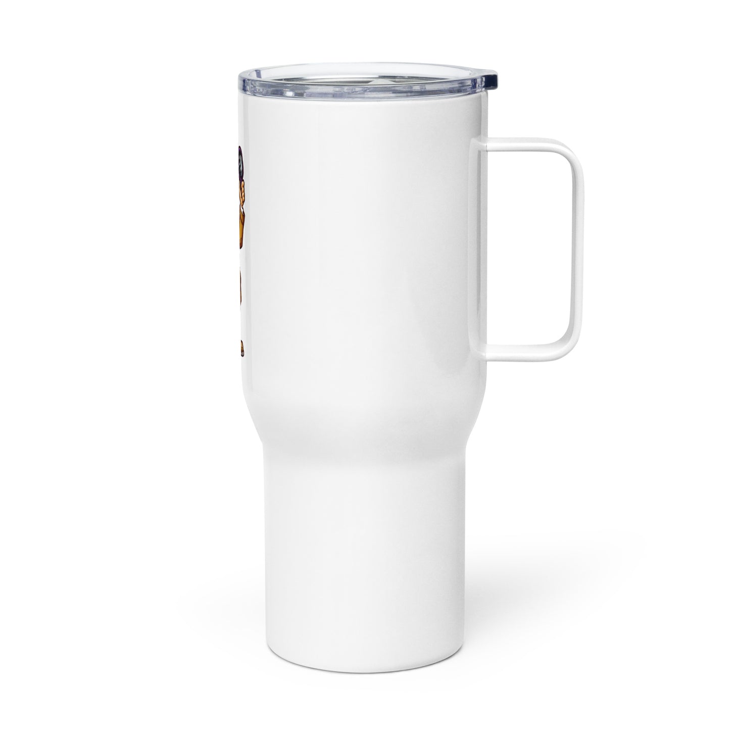 Travel mug with a handle