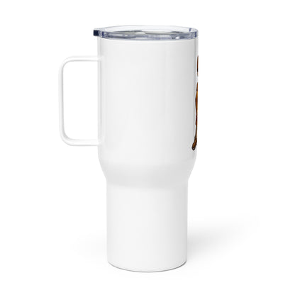 Travel mug with a handle